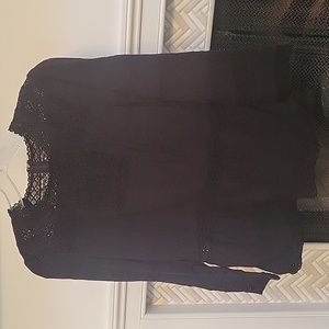 J Crew black size 2 top with lace